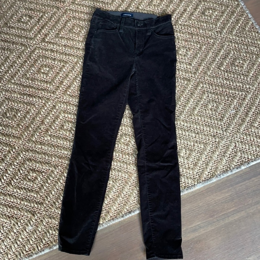 J Crew black velvet jeans size 24